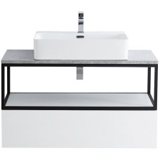 Консоль под раковину Cezares Cadro 100 CADRO-100/46/30-1C-SO-MET-ST Черная матовая