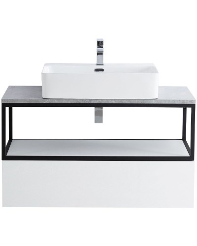 Консоль под раковину Cezares Cadro 100 CADRO-100/46/30-1C-SO-MET-ST Черная матовая