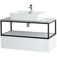 Консоль под раковину Cezares Cadro 100 CADRO-100/46/30-1C-SO-MET-ST Черная матовая