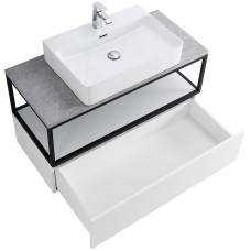 Консоль под раковину Cezares Cadro 100 CADRO-100/46/30-1C-SO-MET-ST Черная матовая