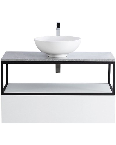 Консоль под раковину Cezares Cadro 100 CADRO-100/46/30-1C-SO-MET-ST Черная матовая