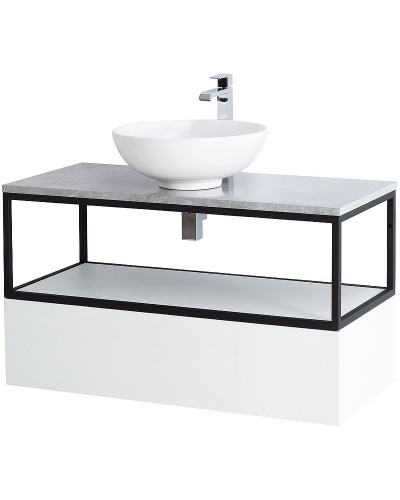 Консоль под раковину Cezares Cadro 100 CADRO-100/46/30-1C-SO-MET-ST Черная матовая