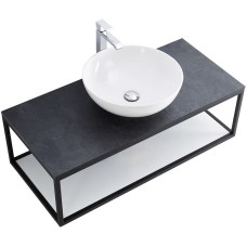 Консоль под раковину Cezares Cadro 90 CADRO-90/46/30-1C-SO-MET-ST Черная матовая