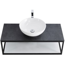 Консоль под раковину Cezares Cadro 90 CADRO-90/46/30-1C-SO-MET-ST Черная матовая