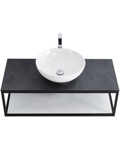 Консоль под раковину Cezares Cadro 90 CADRO-90/46/30-1C-SO-MET-ST Черная матовая