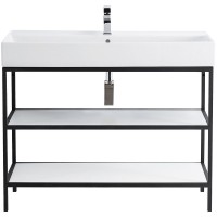 Консоль под раковину Cezares Cadro 80 CADRO-80/46/73-2C-PIA-MET-ST Черная матовая