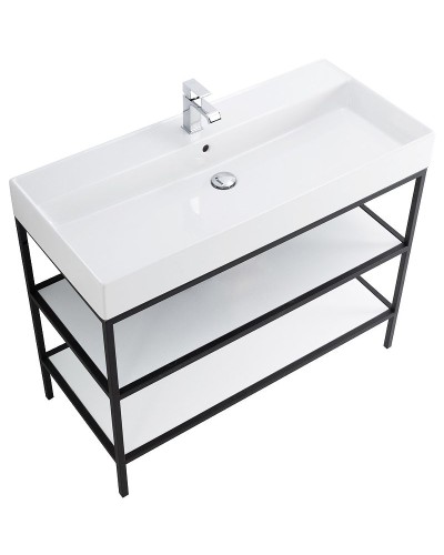 Консоль под раковину Cezares Cadro 80 CADRO-80/46/73-2C-PIA-MET-ST Черная матовая