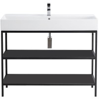 Консоль под раковину Cezares Cadro 80 CADRO-80/46/73-2C-PIA-MET-ST Черная матовая