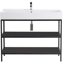 Консоль под раковину Cezares Cadro 80 CADRO-80/46/73-2C-PIA-MET-ST Черная матовая