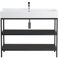 Консоль под раковину Cezares Cadro 80 CADRO-80/46/73-2C-PIA-MET-ST Черная матовая