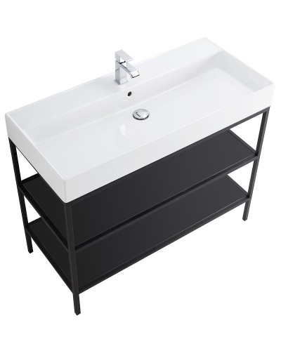 Консоль под раковину Cezares Cadro 80 CADRO-80/46/73-2C-PIA-MET-ST Черная матовая