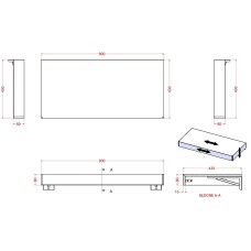 Консоль под раковину Cezares Tavolone 90 41581 Rovere tabacco