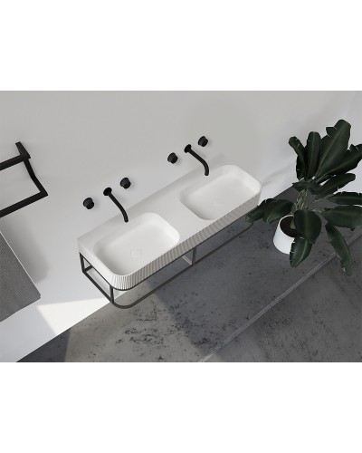 Консоль с раковиной Abber Stein 120 AS2646 Черная