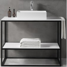 Консоль под раковину Abber Stein 100 AS2631 Белая матовая
