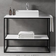 Консоль под раковину Abber Stein 100 AS2631 Белая матовая