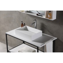 Консоль под раковину Abber Stein 100 AS2631 Белая матовая