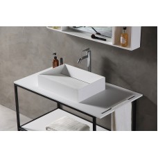 Консоль под раковину Abber Stein 100 AS2631 Белая матовая