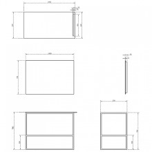 Консоль под раковину Abber Stein 100 AS2631 Белая матовая