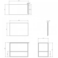 Консоль под раковину Abber Stein 100 AS2631 Белая матовая
