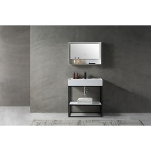 Консоль с раковиной Abber Stein 80 AS2630 Белая матовая