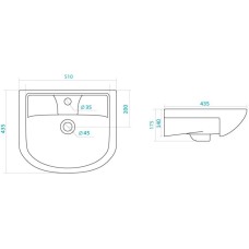 Комплект мебели белый 51 см ASB-Mebel Мессина