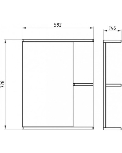 Комплект мебели белое дерево 61 см ASB-Mebel Орхидея
