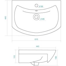 Комплект мебели белый 61 см ASB-Mebel Мессина