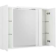 Зеркальный шкаф 100х75 см Bianco Lucido BelBagno Marino MARINO-SPC-1000/750-2A-BL-P