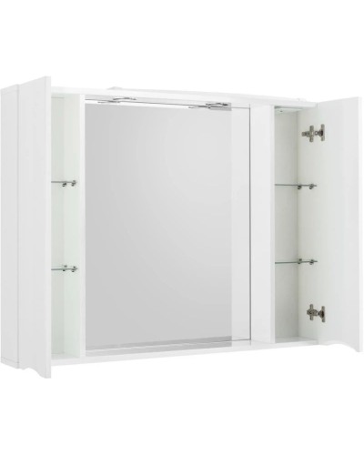Зеркальный шкаф 100х75 см Bianco Lucido BelBagno Marino MARINO-SPC-1000/750-2A-BL-P