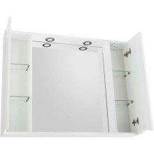 Зеркальный шкаф 100х75 см Bianco Lucido BelBagno Marino MARINO-SPC-1000/750-2A-BL-P