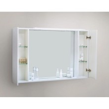 Зеркальный шкаф 100х75 см Bianco Lucido BelBagno Marino MARINO-SPC-1000/750-2A-BL-P