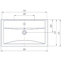 Комплект мебели ясень белый 81 см ASB-Mebel Коста