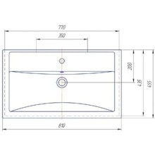 Комплект мебели ясень белый 81 см ASB-Mebel Коста