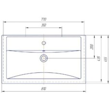Комплект мебели ясень белый 81 см ASB-Mebel Коста