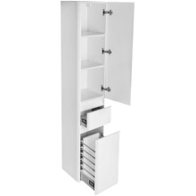 Шкаф пенал Style Line Атлантика Люкс Plus 35 ЛС-00000694 с бельевой корзиной Белый