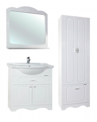 Шкаф пенал Bellezza Кантри 60 Белый