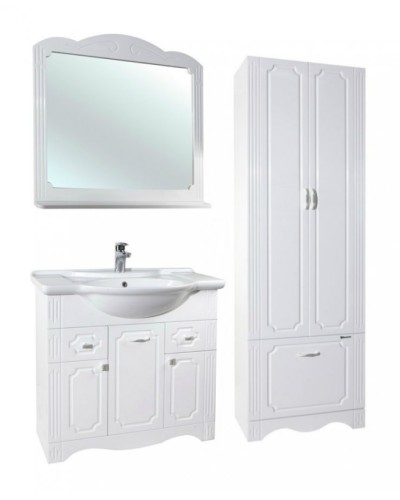 Шкаф пенал Bellezza Кантри 60 Белый