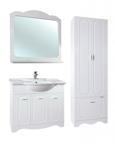 Шкаф пенал Bellezza Кантри 60 Белый