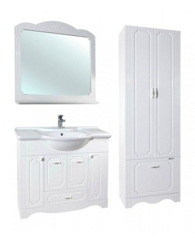 Шкаф пенал Bellezza Кантри 60 Белый