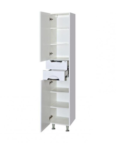 Орхидея - 35 Пенал левый белая эмаль без корзины