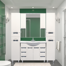 Орхидея - 35 Пенал лев. белая эмаль / Б/К