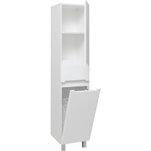 Шкаф пенал Runo Парма 35 R УТ000002867 с бельевой корзиной Белый