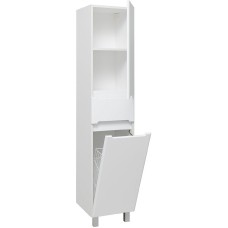 Шкаф пенал Runo Парма 35 R УТ000002867 с бельевой корзиной Белый