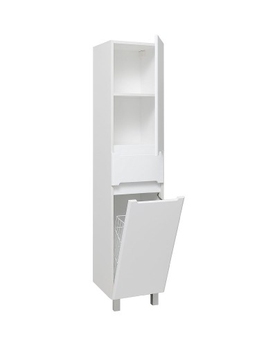 Шкаф пенал Runo Парма 35 R УТ000002867 с бельевой корзиной Белый