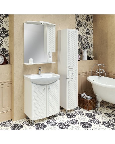 Шкаф пенал Runo Милано 30 R УТ000002107 Белый