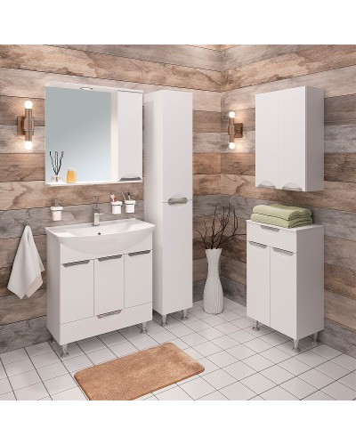 Шкаф пенал Runo Барселона 30 00000001034 Белый