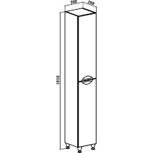 Шкаф пенал Runo Барселона 30 00000001034 Белый