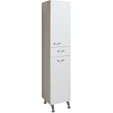 Шкаф пенал Runo Севилья 35 R 00000000601 с бельевой корзиной Белый