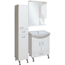 Шкаф пенал Runo Севилья 35 R 00000000601 с бельевой корзиной Белый