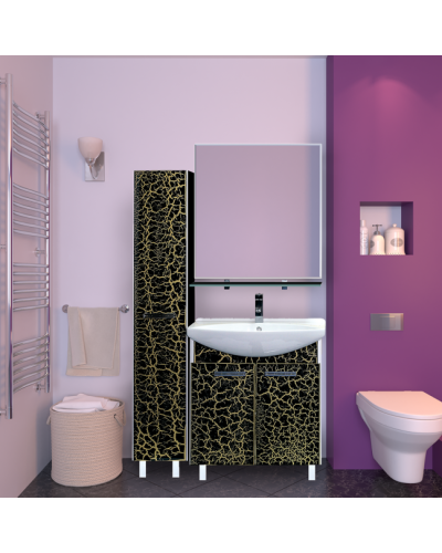 Джулия - 40 Пенал  левый КРАКОЛЕТ черный